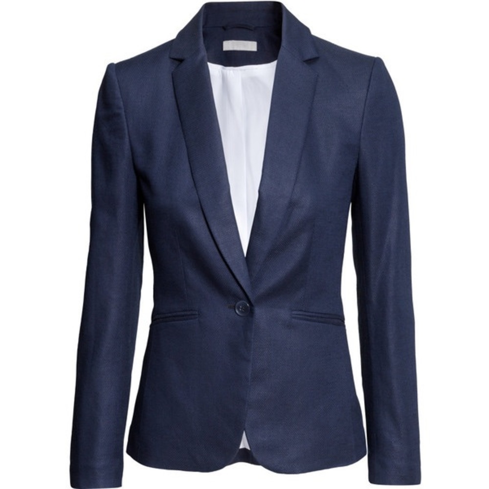 H&M Dark Blue Linen Jacket